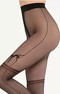 Klassisk strumpbyxa med stockings-imitation